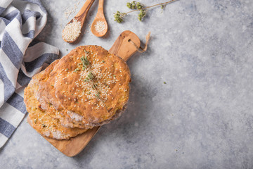 Potato flat bread are traditional soft Finns also call Lepuska or Talvi.  Made from mashed potatoes. The nomination is used especially in eastern Finland and south of Karelia.