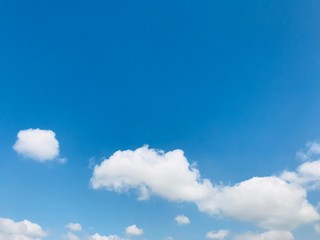 Nature view abstract white cloudy on clear sky  background with copy space