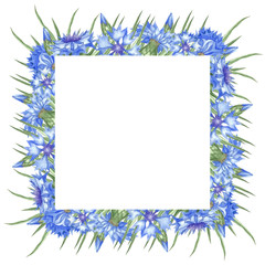 Cornflower frame is square