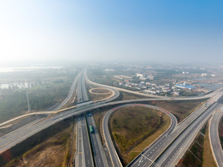 Fototapeta premium Aerial photography bird-eye view of City