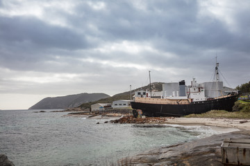 View of the Historic Whaling Station at Discovery Bay in Albany, a museum comprising an intact whale processing factory and whale chasing ship
