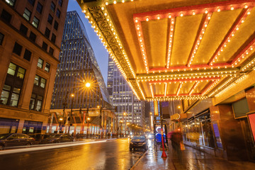 Rainy evening in Chicago