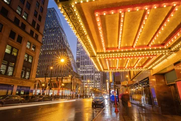 Foto op Plexiglas anti-reflex Rainy evening in Chicago © Henryk Sadura