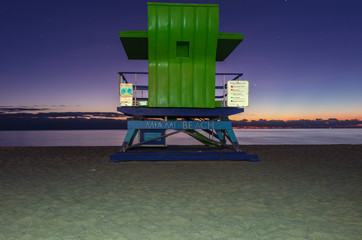 Lifeguard booth in Miami Beach