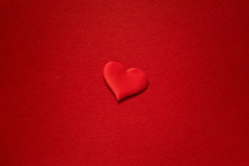 scrapbooking red heart on red fabric background, valentines day greeting card, valentine,blank
