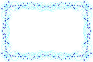 blue frame with copy space for your text