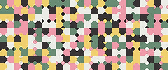 Mosaic Abstract Vector Pattern Design