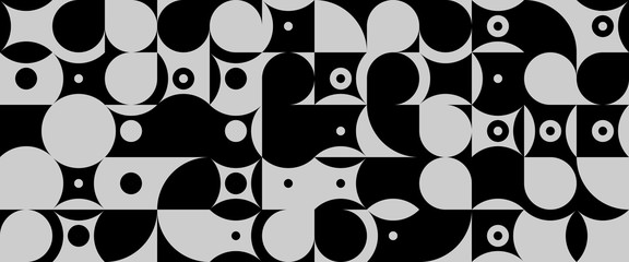 Monochrome Abstract Vector Pattern Design