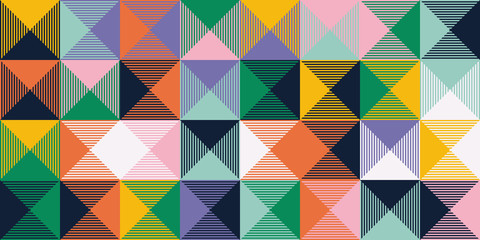 Colorful Geometric Vector Pattern Design