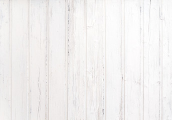 Obraz na płótnie Canvas Vintage white wood plank texture background. Old weathered wooden plank painted in white color. hardwood floor