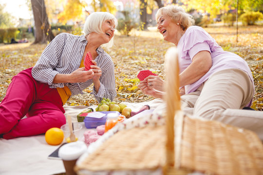 Old friends having fun spending time together