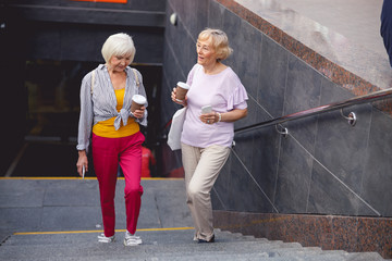 Women talking about their favorite places in town