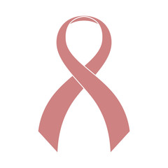 Awareness ribbon, pink icon. vector illustration.