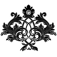 Vintage baroque ornament, corner. Retro pattern antique style acanthus. Decorative design element filigree calligraphy vector. - stock vector	