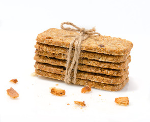 stack of crackers tied with twine