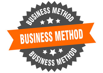 business method sign. business method circular band label. round business method sticker