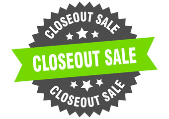 closeout sale sign. closeout sale circular band label. round closeout sale sticker