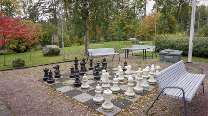 Chessboard in park