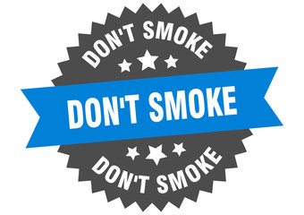 don't smoke sign. don't smoke circular band label. round don't smoke sticker