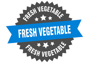 fresh vegetable sign. fresh vegetable circular band label. round fresh vegetable sticker