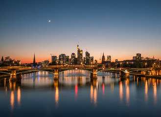 Fototapeta na wymiar Sunset at Frankfurt am Main, Germany