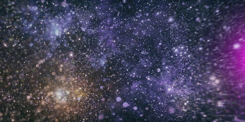 Dark night sky full of stars. The nebula in outer space.