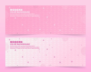 Set of Abstract white and pink color background.