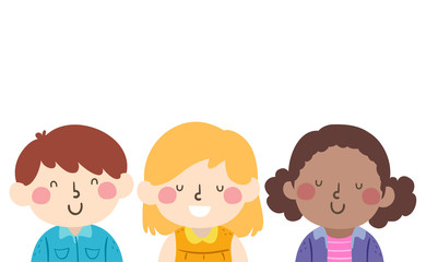 Kids Close Your Eyes Illustration