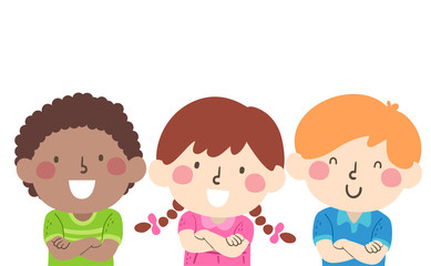 Kids Cross Your Arms Illustration