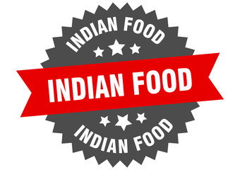 Fototapeta premium indian food sign. indian food circular band label. round indian food sticker