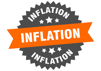 inflation sign. inflation circular band label. round inflation sticker