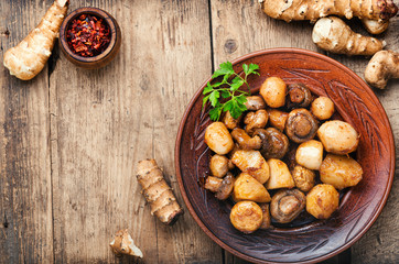 Roast Jerusalem artichoke