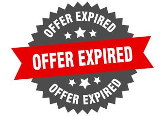 offer expired sign. offer expired circular band label. round offer expired sticker