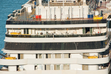 Cruise ship under construction