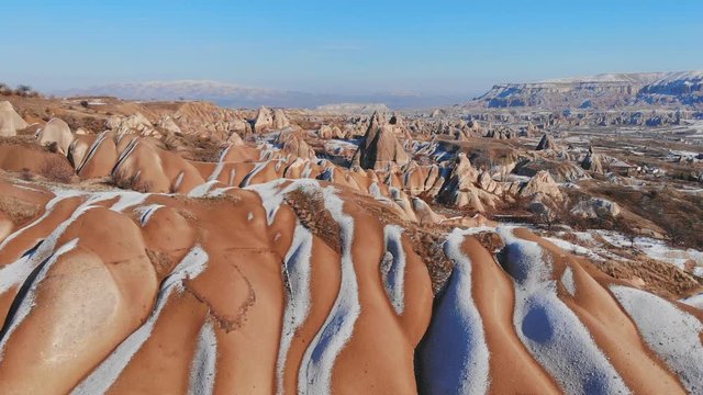 World Heritage, Cappadocia, Gereme, Turkey. Beautiful mountains of volcanic origin.