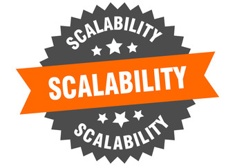 scalability sign. scalability circular band label. round scalability sticker