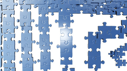 Top View of Several puzzle pieces placed soon