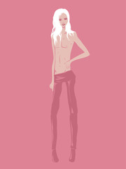 Man Androgyny Model Illustration