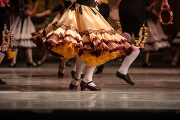 Don Quixote ballet. Closeup of ballerinas dancing © Ruslan