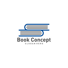 Book Logo design Template. Book icon logo concept vector