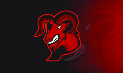 Goat e-Sport Mascot Logo Design