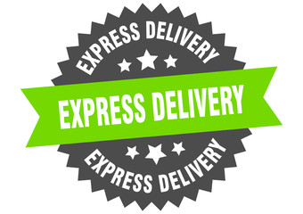 express delivery sign. express delivery circular band label. round express delivery sticker