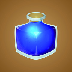 Magic potion game asset vector icon, cute fantasy design, isolated element.