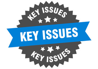 key issues sign. key issues circular band label. round key issues sticker
