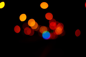 Lights in the city with lights blurred background for graphic design.