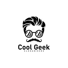 Social Geek Logo design template. Geek vector design icon. Illustration