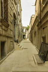 Naklejka premium Street in the Central part of the city of Baku. Historical heritage of Azerbaijan. Icheri Sheher.