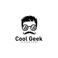 Social Geek Logo design template. Geek vector design icon. Illustration