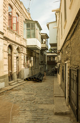 Street in the Central part of the city of Baku. Historical heritage of Azerbaijan. Icheri Sheher.