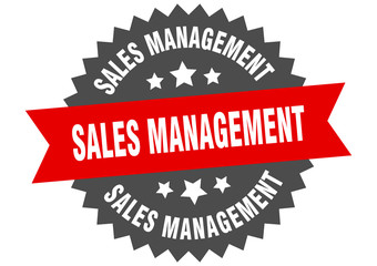 sales management sign. sales management circular band label. round sales management sticker